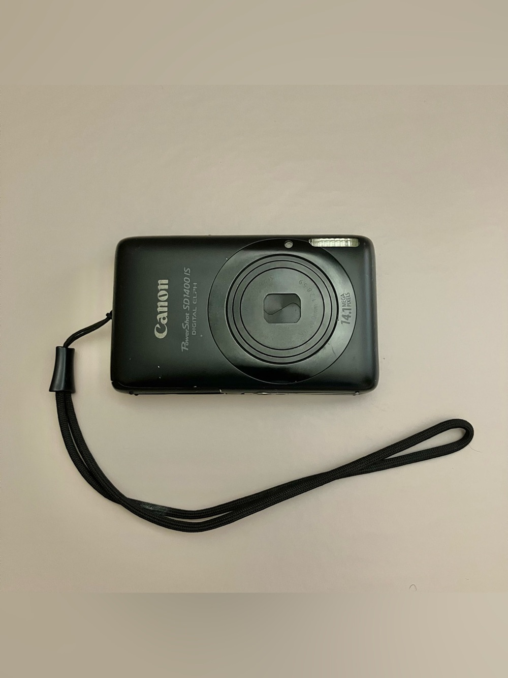 Canon PowerShot SD1400 IS 14.1MP Digital ELPH Camera with Battery Black *TESTED*